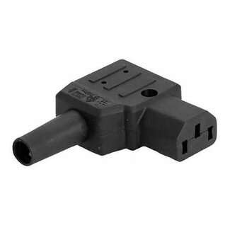 Bachmann Bachmann C13 stroomstekker | haaks (naar links) | zwart