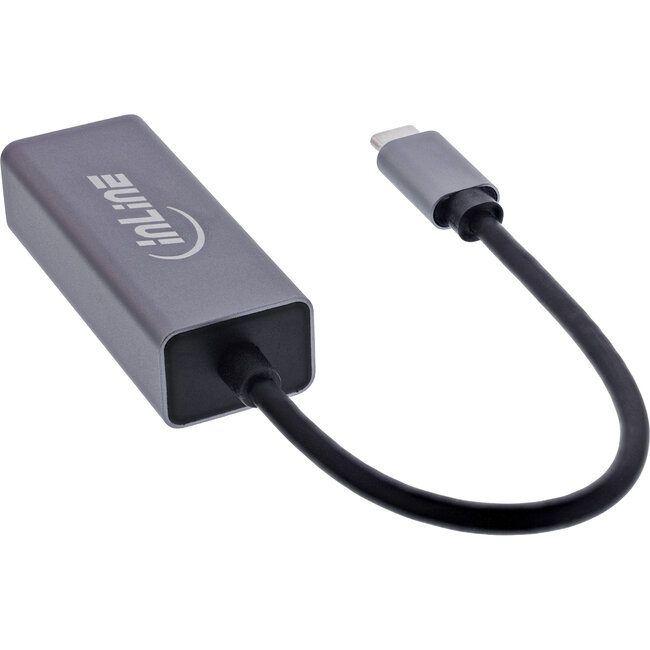 InLine® USB 3.2 netwerkadapterkabel, USB-C naar RJ45 Gigabit netwerk