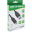 InLine® USB 3.2 Gen.1x2-kabel, USB-C male naar A male, zwart, 0,3m