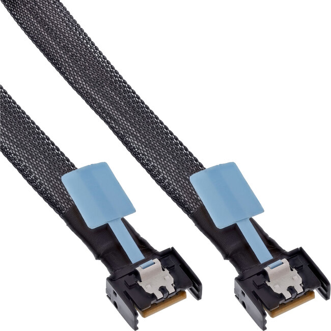 InLine® MCIO-kabel, MCIO x4-stekker naar MCIO x4-stekker, 1m