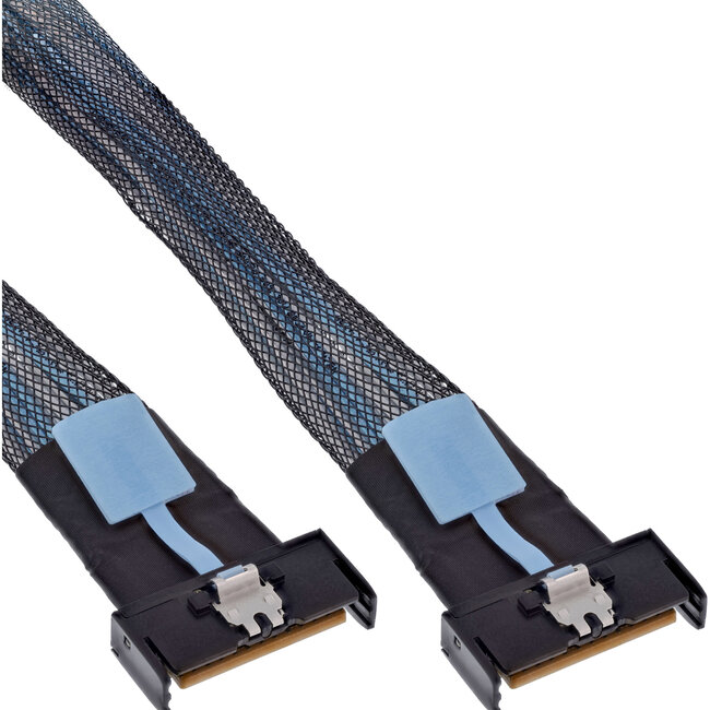 InLine® MCIO-kabel, MCIO x8-stekker naar MCIO x8-stekker, 0,75 m