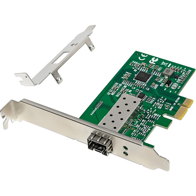 InLine® Gigabit netwerkkaart, 1x SFP vezel 1Gb/s, PCIe x1, LP slot bracket