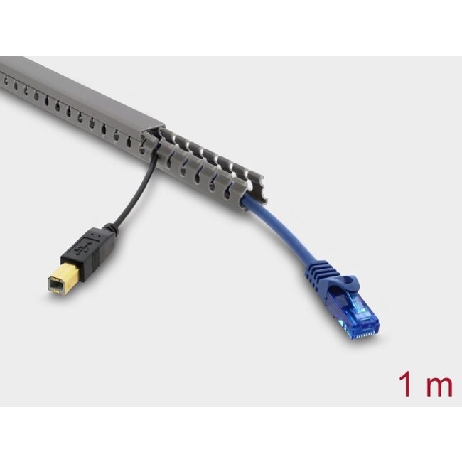 Delock Wiring Duct 16 x 16 mm - length 1 m grey