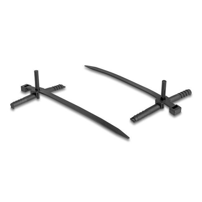 Delock Cable tie with dowel L 150 x W 7.0 mm black 100 pieces