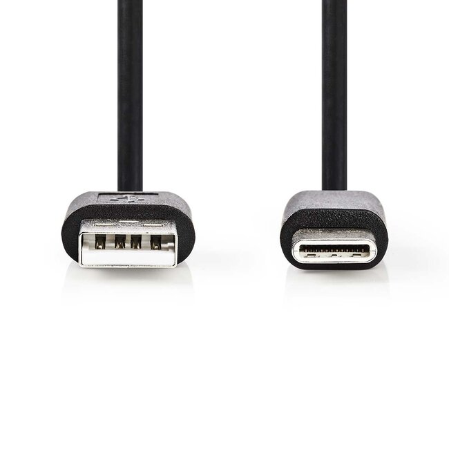 USB-C - USB-A kabel | USB2.0 | 5W | zwart | 1 meter