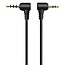 3,5mm Jack 4-polig - 2,5mm Jack 3-polig kabel | haaks | verguld | 0,20 meter