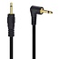 2,5mm Jack kabel | haaks-recht | mono | verguld | 1,8 meter
