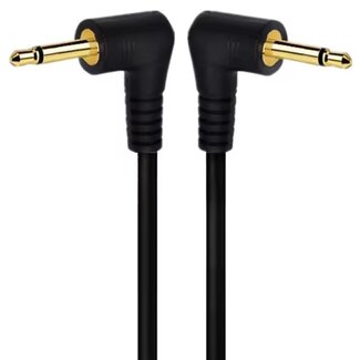 Universal 2,5mm Jack kabel | haaks-haaks | mono | verguld | 1,8 meter