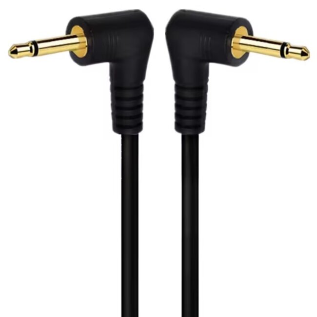 2,5mm Jack kabel | haaks-haaks | mono | verguld | 1,8 meter
