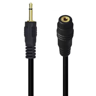 Universal 2,5mm Jack verlengkabel | mono | verguld | 1,8 meter