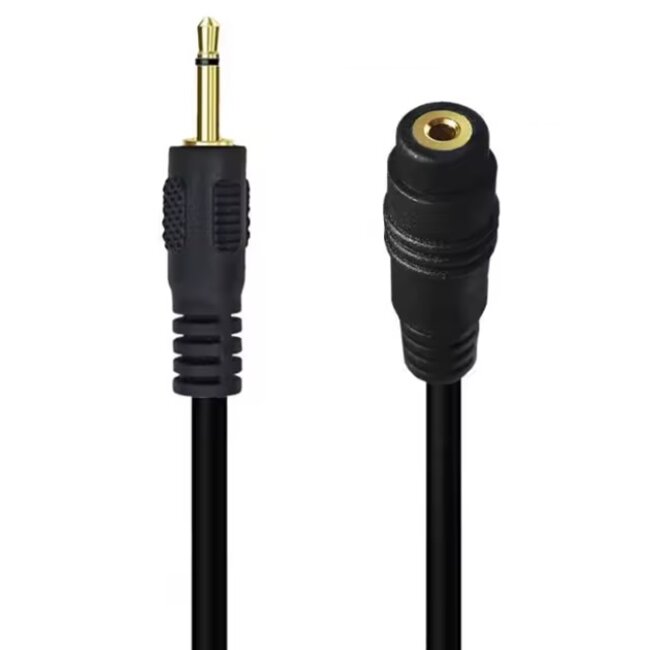 2,5mm Jack verlengkabel | mono | verguld | 1,8 meter