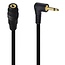 2,5mm Jack verlengkabel | haaks-recht | mono | verguld | 0,20 meter