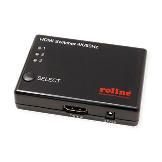 Roline Roline HDMI schakelaar | 3 naar 1 | HDMI2.0 (4K 60Hz + HDR)