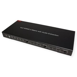 Roline Roline HDMI matrix schakelaar | 4 naar 2 | HDMI2.0 (4K 60Hz + HDR)