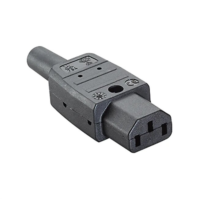 Bachmann C13 stroomstekker | recht | zwart