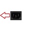 IEC Lock C13 stroomstekker | haaks (naar links/rechts) | zwart/rood