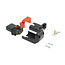 IEC Lock C13 stroomstekker | haaks (naar boven/beneden) | zwart/rood