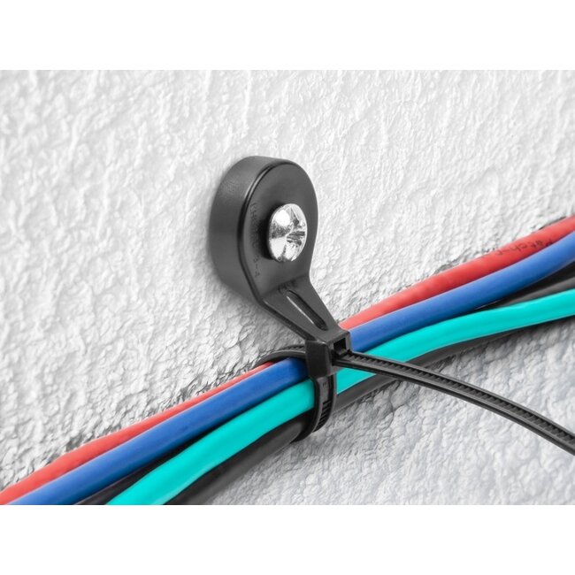 Delock Cable Tie with Fastening Eyelet L 180 x W 6 mm black 100 pieces