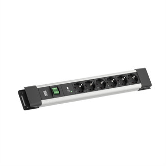 Bachmann BACHMANN CONNECTUS 6xCEE7/3, 1xSPD-Plus 1xSchalter 2,0m CEE7/7 Grau