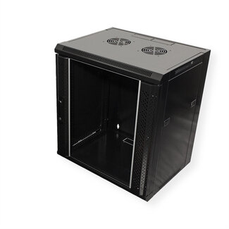 Value VALUE Wandbehuizing 12 HE (HxBxD) 640x570x450mm, zwart