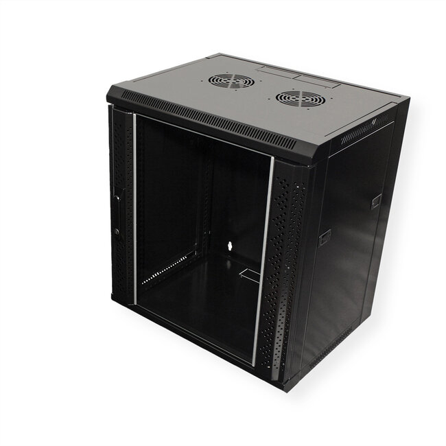 VALUE Wandbehuizing 12 HE (HxBxD) 640x570x450mm, zwart
