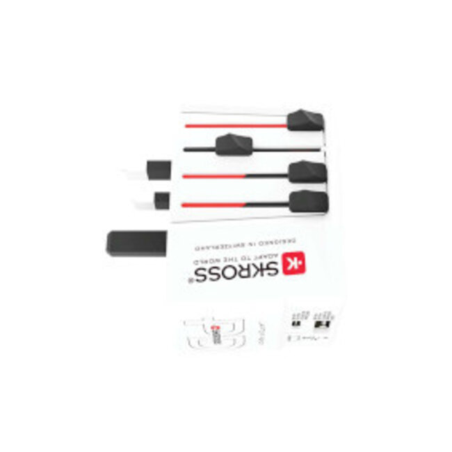 2-polige wereldreisadapter met geïntegreerde dubbele USB-oplader (1x USB C & 1 x USB) 45 Watt Power Delivery