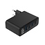 USB snellader 1xA, 3xC 100W Power Delivery zwart