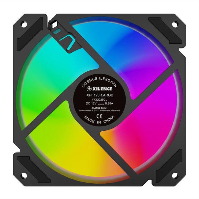 XILENCE Performance A+ REVERSE XF065, 120mm ARGB LED Lüfter schwarz