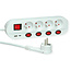 ROLINE 4-fach Steckdosenleiste mit Schalter, UTE Version, USB-Charger A+C, 1,5 m