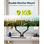 Goobay Pro bureaubeugel voor 2 monitoren tot 32 inch | interactief