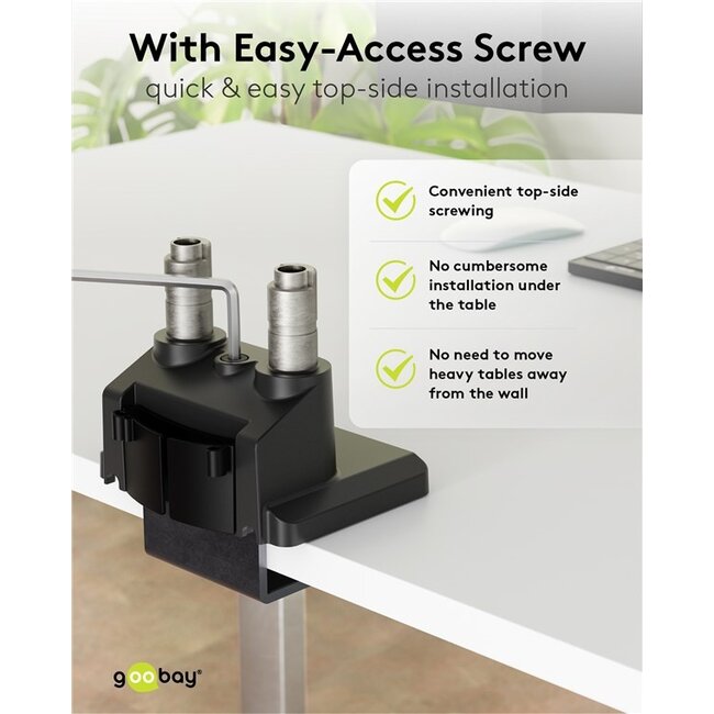 Goobay Pro bureaubeugel voor 2 monitoren tot 32 inch | interactief