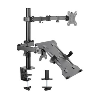 Goobay Goobay bureaubeugel voor monitoren tot 32 inch en notebooks tot 15,6 inch | full motion