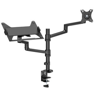 Goobay Goobay Pro bureaubeugel voor monitoren tot 32 inch en notebooks tot 17,3 inch | full motion