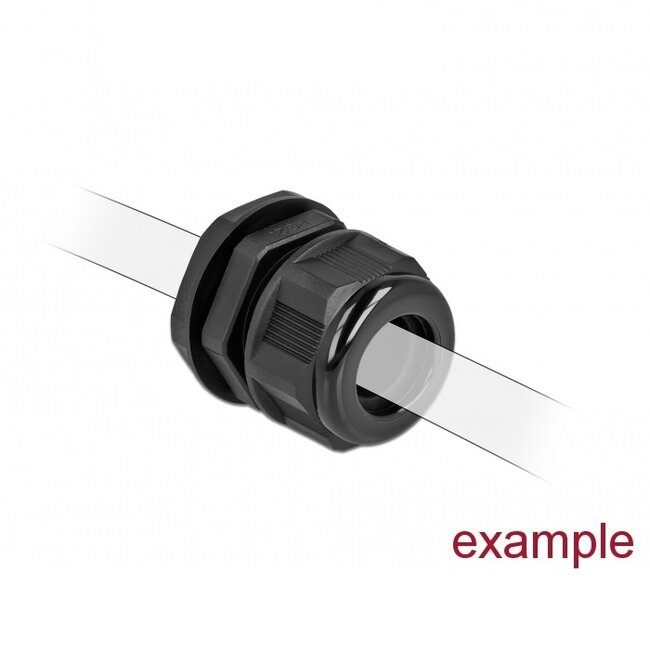 Kabelwartel voor 1 ronde kabel | PG13.5 | 5 mm | IP68 | zwart | 2 stuks