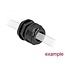 Kabelwartel voor 1 ronde kabel | PG16 | 9 mm | IP68 | zwart | 2 stuks
