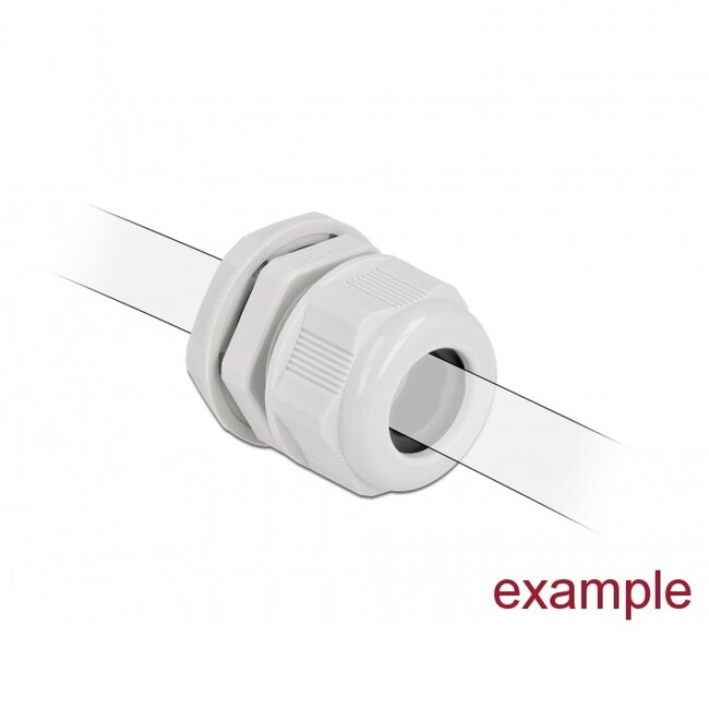 Kabelwartel voor 1 ronde kabel | PG16 | 9 mm | IP68 | grijs | 2 stuks