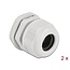 Kabelwartel voor 1 ronde kabel | PG21 | 16 mm | IP68 | grijs | 2 stuks