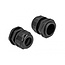 Kabelwartel voor 1 platte kabel | PG21 | 15 x 8 mm (BxH) | IP68 | zwart | 2 stuks