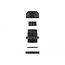 Kabelwartel voor 1 platte kabel | PG29 | 22,5 x 11 mm (BxH) | IP68 | zwart | 2 stuks