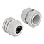 Kabelwartel voor 1 platte kabel | PG29 | 22,5 x 11 mm (BxH) | IP68 | grijs | 2 stuks