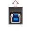 USB-A - USB-B haaks (boven) kabel | USB3.0 5 Gbps | 10W | zwart | 5 meter