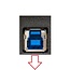 USB-A - USB-B haaks (beneden) kabel | USB3.0 5 Gbps | 10W | zwart | 1 meter