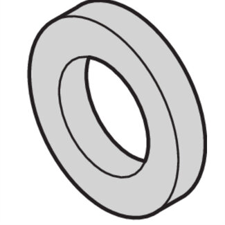 Schroff SCHROFF Sluitring, 2,7 x 5 x 1, kunststof PA, 100 stuks
