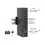 Delock Industry Hub 7 x USB 2.0 Type-A with 15 kV ESD protection and DIN rail mounting