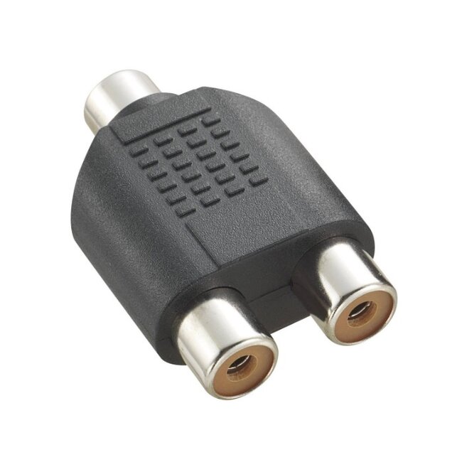 Tulp mono (v) - Tulp stereo (v) adapter