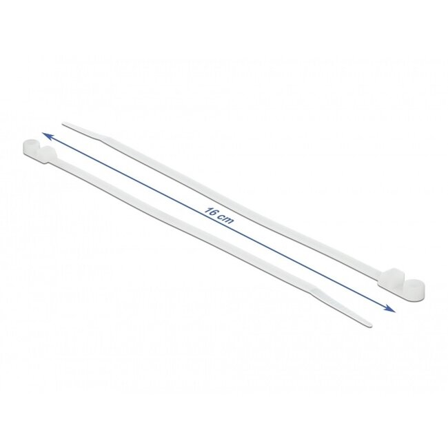 Tie-wraps met montagegat | 160 x 4,8mm | transparant | 10 stuks