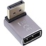 InLine DisplayPort adapter | haaks naar boven | DP1.4 (8K 60Hz) | HBR3 | aluminium