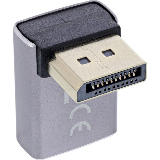 InLine DisplayPort adapter | haaks naar boven | DP1.4 (8K 60Hz) | HBR3 | aluminium