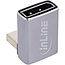 InLine DisplayPort adapter | haaks naar beneden | DP1.4 (8K 60Hz) | HBR3 | aluminium