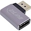 InLine DisplayPort adapter | haaks naar rechts | DP1.4 (8K 60Hz) | HBR3 | aluminium